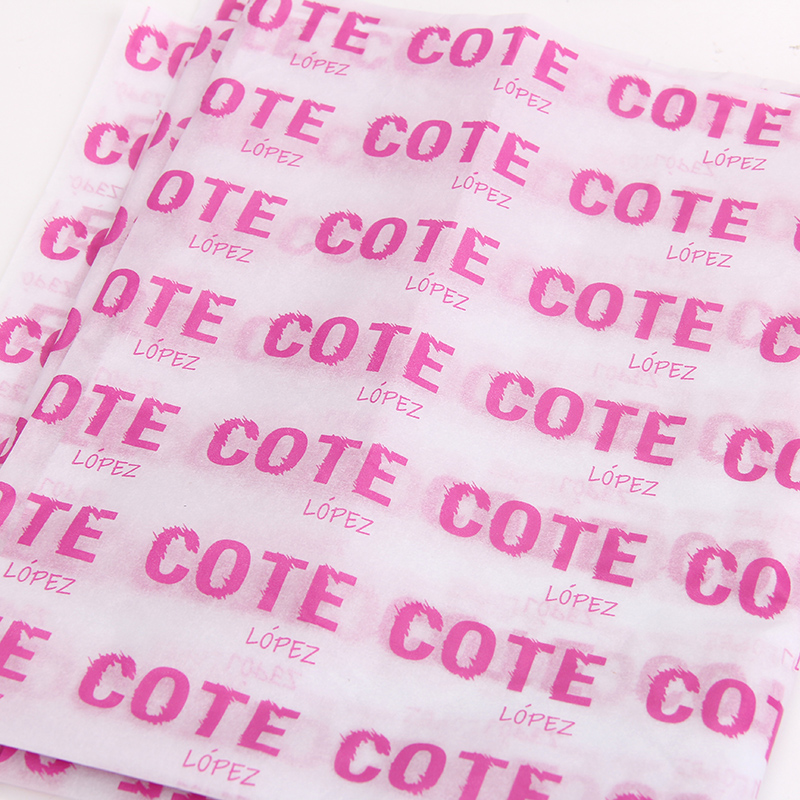 Diseño personalizado Cosméticos Empaquetado Logotipo rosa Papel tisú blanco