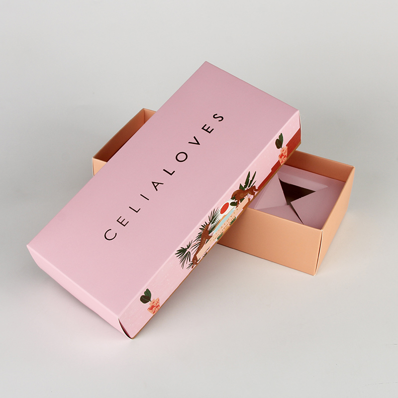 Juego de regalo de papel rosa de lujo personalizado 3 cajas de velas perfumadas 