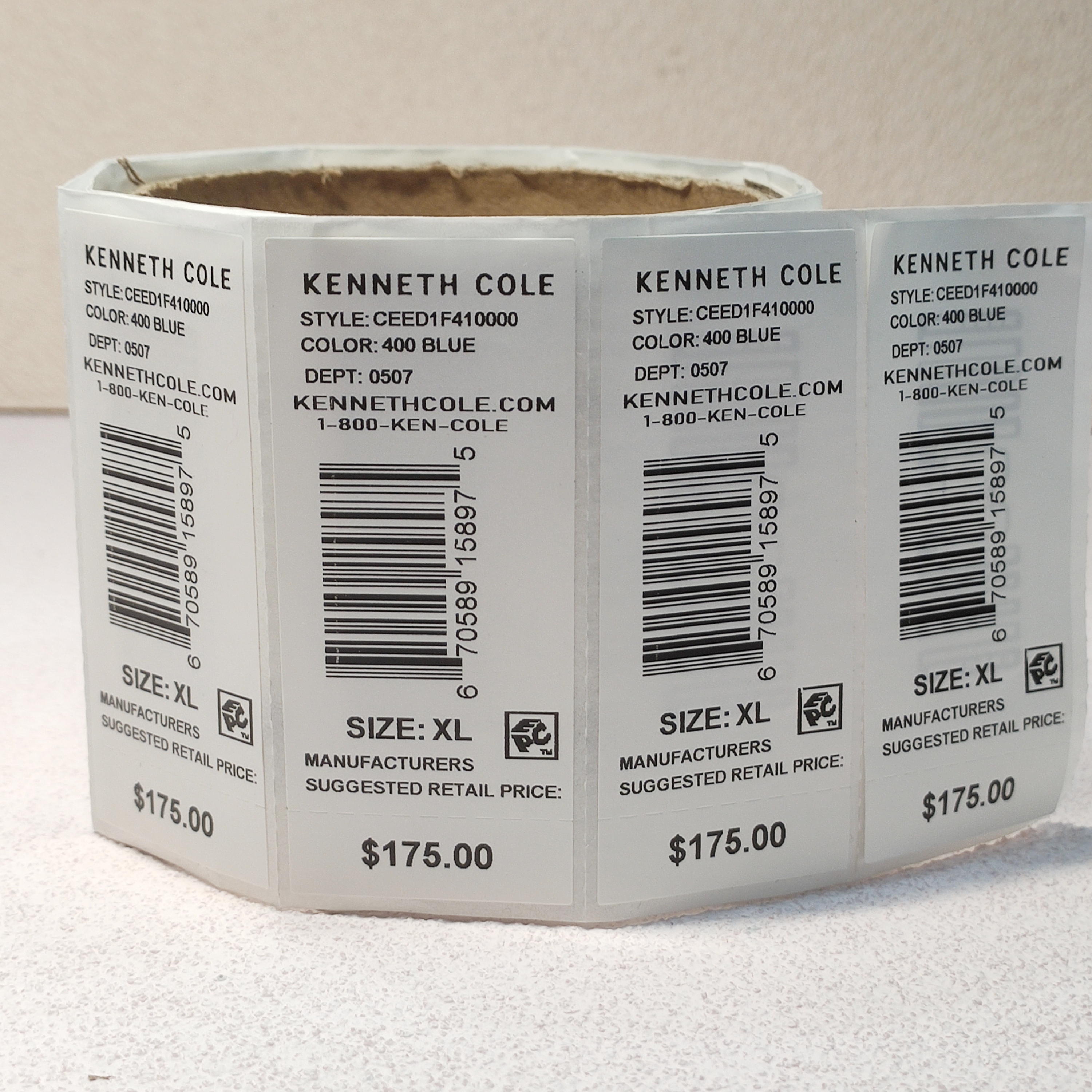 Etiquetas adhesivas RFID con impresión de código de barras para prendas de vestir 