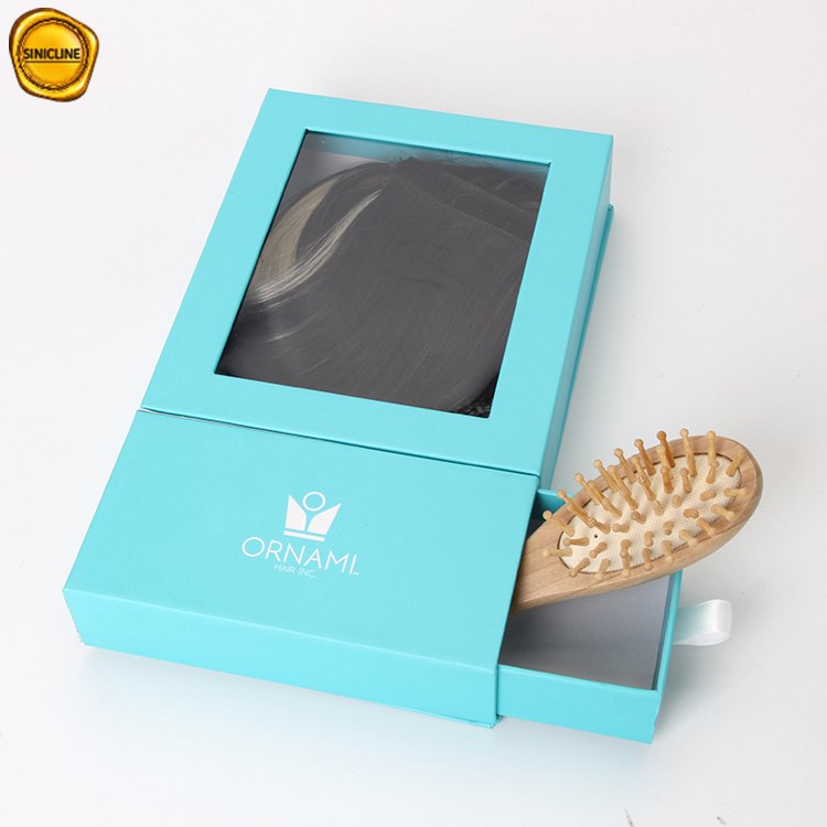 La caja atractiva del diseño de la moda de encargo trenza las cajas de empaquetado de la peluca de la peluca que empaqueta el lujo