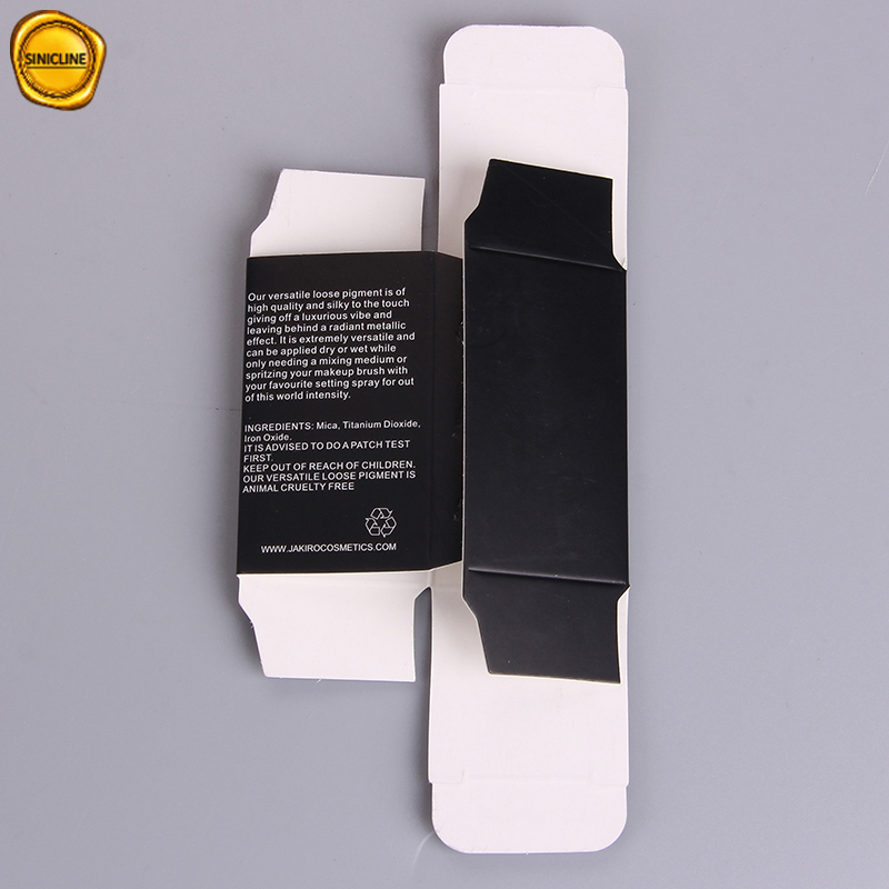 Caja de embalaje de base de papel negro mate personalizado reciclable