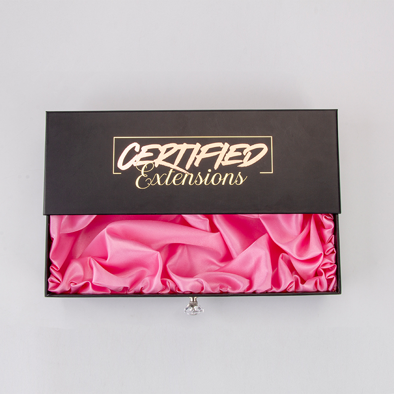 Paquete de caja de extensión de cabello de embalaje de trenza de caja de logotipo personalizado