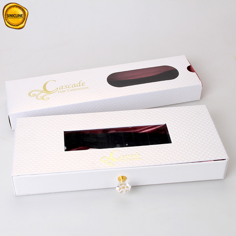 Paquetes de peluca blanca con patrón especial personalizado Empaquetado de cajas de cabello Empaquetado de lujo