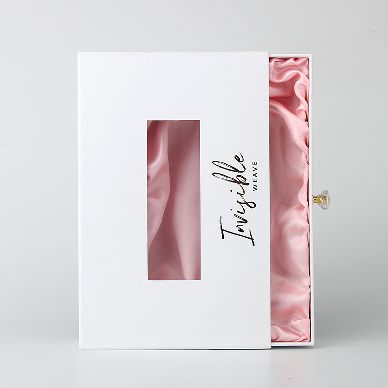 Cajas de tejido con logotipo dorado personalizado Embalaje de cabello Cajas de tejido Embalaje de cabello