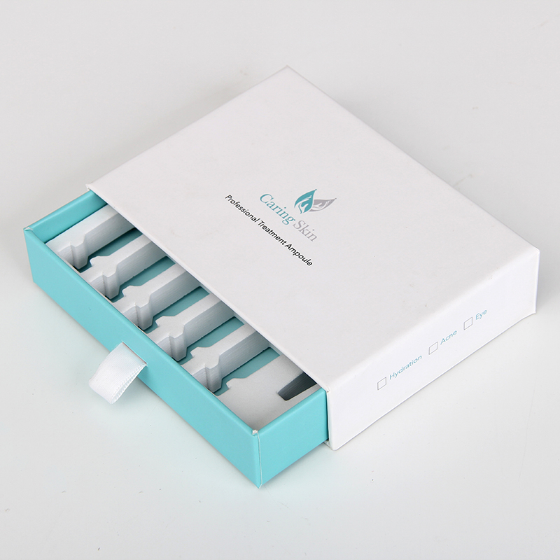 Caja de cajones de embalaje de esencia de ampolla personalizada de lujo de 10 piezas 