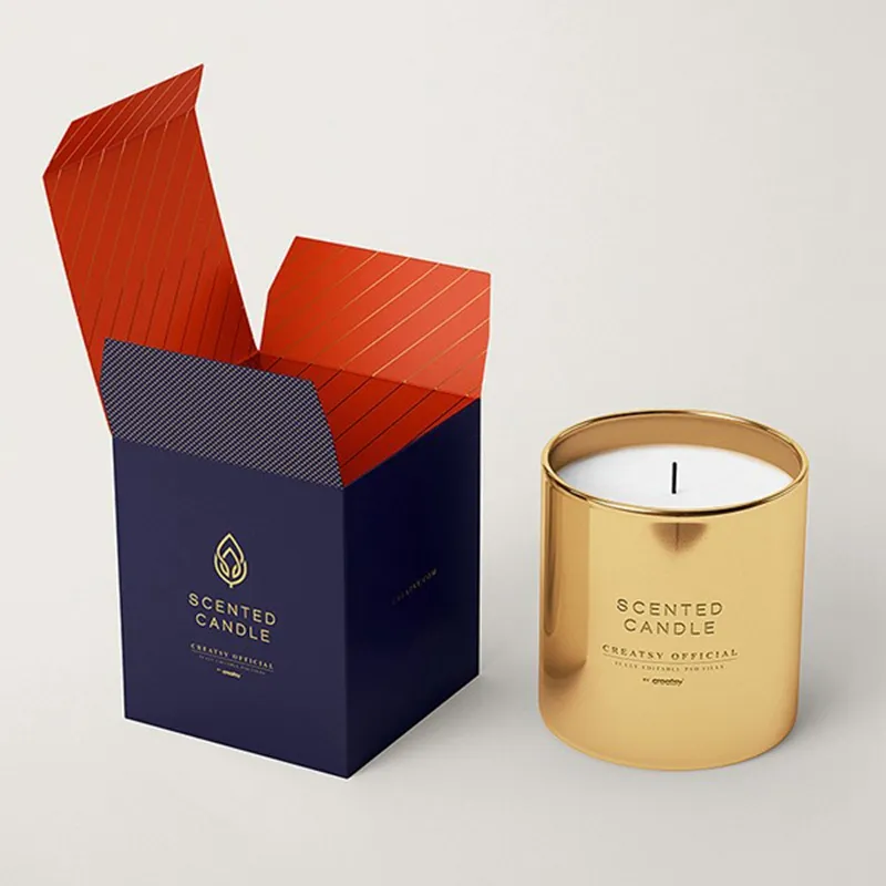 Cajas de papel de empaquetado perfumadas de la vela del regalo de la soja de empaquetado al por mayor de encargo respetuosa del medio ambiente