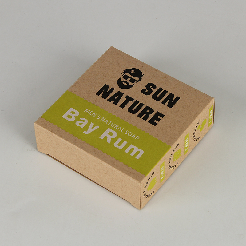 Caja de embalaje de jabón para el cuidado de la piel de los hombres de papel sin árboles ecológicos