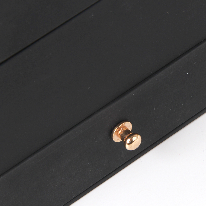 Caja de exhibición de embalaje de suero de ampolla de 8 piezas de papel suave al tacto negro personalizado de lujo 